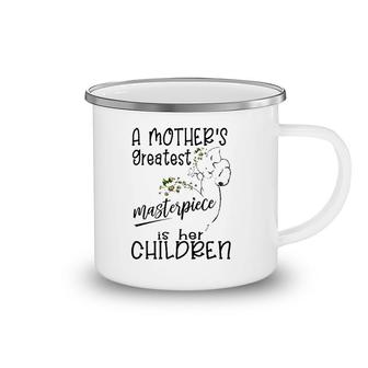 A Mother's Greatest Masterpiece Is Her Children Elephant Version Camping Mug | Mazezy
