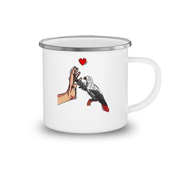 African Grey Parrot Love Funny Womens Camping Mug | Mazezy