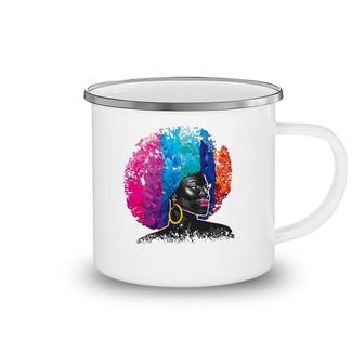 Afro Women Black Queen African American Melanin Queen Camping Mug | Mazezy