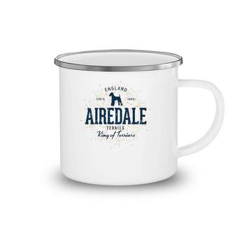 Airedale Terrier Vintage Airedale Camping Mug | Mazezy