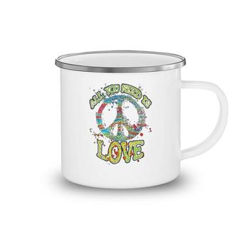 All You Need Is Love Hippie Camping Mug | Mazezy
