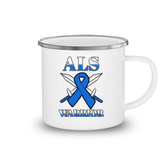 Als Motor Neurone Disease Amyotrophic Lateral Sclerosis Blue Camping Mug | Mazezy