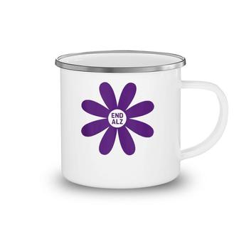 Alzheimer's Awareness Products Purple Flower Endalz End Alz Camping Mug | Mazezy