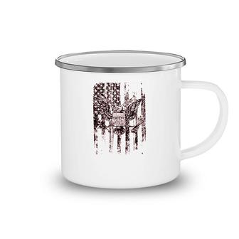 American Flag Bald Eagle Camping Mug | Mazezy