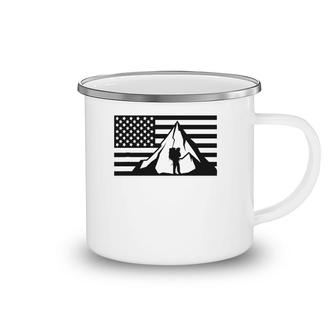 American Flag Outdoor Hiking Apparel Backpacking Hiking Camping Mug | Mazezy