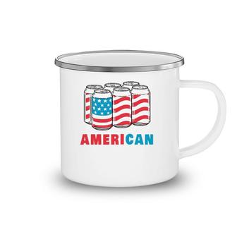 American Funny 4Th Of July Beer Patriotic Usa Flag Merica Camping Mug | Mazezy