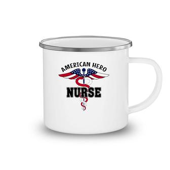 American Hero Nurse Camping Mug | Mazezy