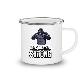 Apes Together Strong Hold Gme Amc Stonks Wsb Tendies Camping Mug | Mazezy
