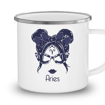 Aries Girl Blue Fairy Beautiful Girl Gift For Women Birthday Gift Camping Mug - Seseable