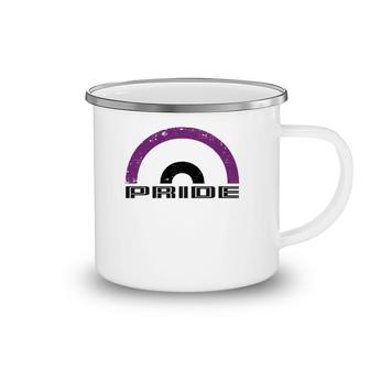Asexual Pride Lgbt Distressed Rainbow Camping Mug | Mazezy
