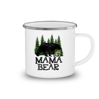 Autism Awareness Mama Bear Support Autistic Adults Camping Mug | Mazezy