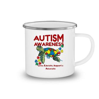 Autism Awareness Turtle Puzzle Mom Kids Teacher Gift Love Camping Mug | Mazezy