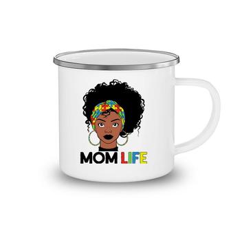 Autism Mom Life Bandana Mother’S Day Afro American Black Mom Camping Mug | Mazezy