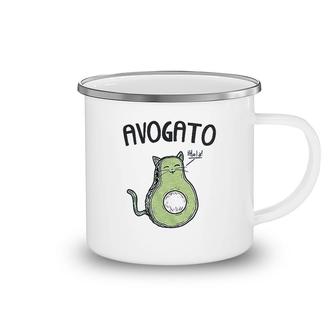 Avogato Avocado Cat Camping Mug | Mazezy