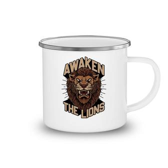 Awaken The Lions Lion Gift Camping Mug | Mazezy