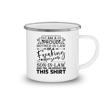 Awesome Mother In Law Of A Freaking Awesome Son In Law Camping Mug | Mazezy