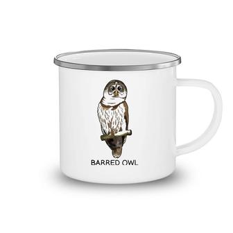 Barred Owl Bird Lover Camping Mug | Mazezy