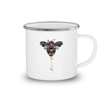 Be Kind Awareness Love Puzzle Piece Bee Kind Camping Mug | Mazezy