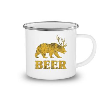 Bear Deer Beer Funny Design Camping Mug | Mazezy