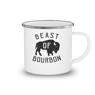 Beast Of Bourbon Drinking Whiskey Bison Buffalo Party Camping Mug | Mazezy