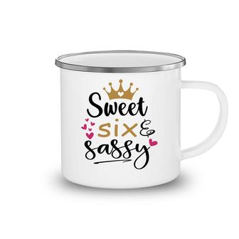 Beautiful Sweet Six And Sassy 6Th Birthday Happy Camping Mug - Seseable