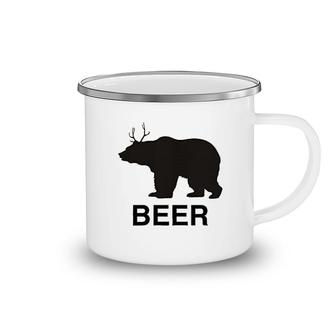 Beer With Deer Antlers Camping Mug | Mazezy
