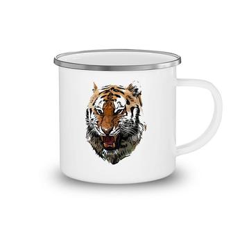 Bengal Tiger Growling For Tiger Lovers Camping Mug | Mazezy