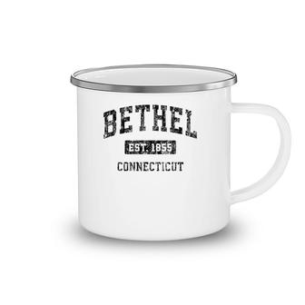 Bethel Connecticut Ct Vintage Design Black Design Camping Mug | Mazezy