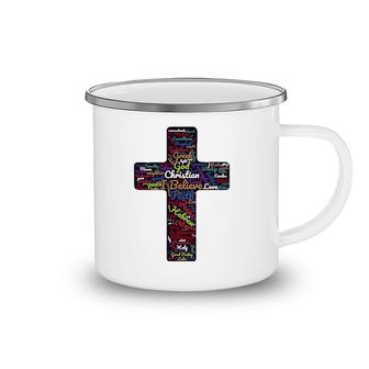 Biblical Christian Cross God Faith Gift Camping Mug | Mazezy