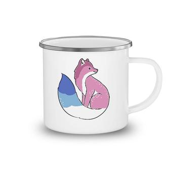 Bigender Fox Bigender Pride Gift Camping Mug | Mazezy