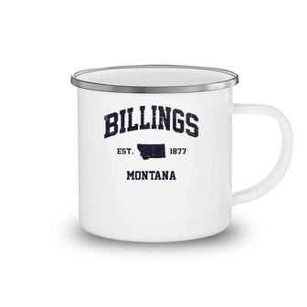 Billings Montana Mt Usa Vintage State Athletic Style Gift Camping Mug | Mazezy