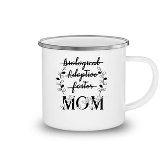 Biological Adoptive Foster Mom Floral Mother's Day Adoption Camping Mug | Mazezy DE