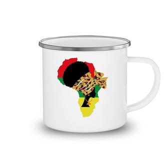 Black Afro Woman Africa Black History Camping Mug | Mazezy