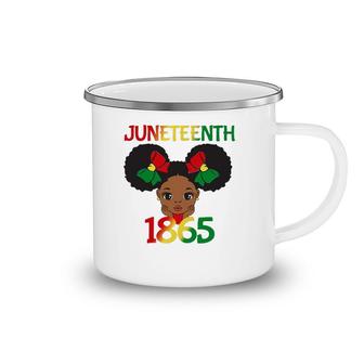 Black Girl Juneteenth 1865 Kids Toddlers Celebration Camping Mug | Mazezy