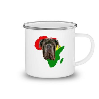 Black History Month African Map Mastiff Gift For Pet Lovers Proud Black Camping Mug | Mazezy