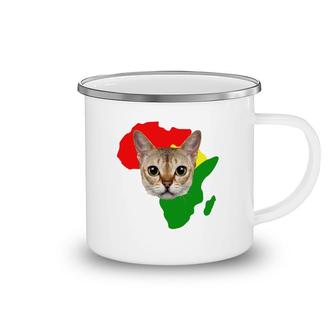 Black History Month African Map Singapura Gift For Pet Lovers Proud Black Camping Mug | Mazezy