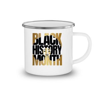 Black History Month Melanin Diversity Afro Queen Camping Mug | Mazezy