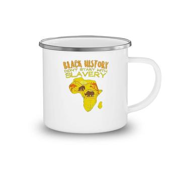 Black History No Slavery Africa Camping Mug | Mazezy
