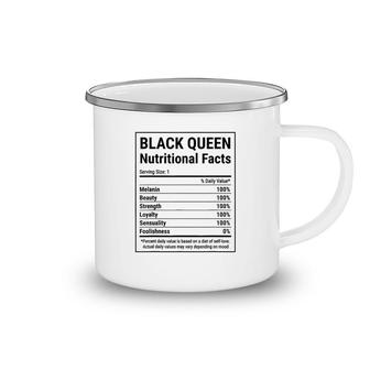 Black History Queen Nutritional Facts Camping Mug | Mazezy