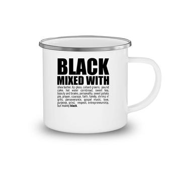 Black Mixed With Proud Expressions Camping Mug | Mazezy