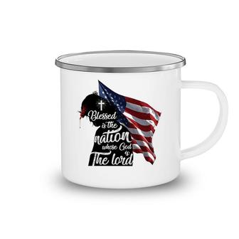 Blessed Is The Nation Whose God Is The Lord Camping Mug | Mazezy