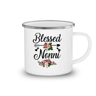 Blessed Nonni Floral Funny Nonni Mother's Day Gift Camping Mug | Mazezy