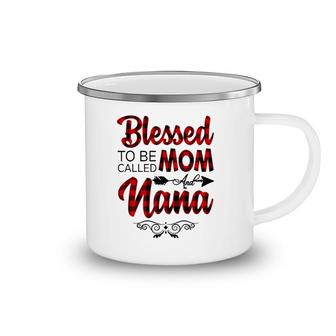 Blessed To Be Called Mom And Nana Floral Grandma Camping Mug | Mazezy