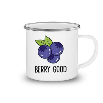 Blueberry Fruit Berry Good Blueberry Fruit Love Blueberries Camping Mug | Mazezy