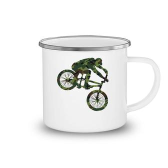 Bmx Biker Camouflage Camo Biking Gift Men Women Boys Kids Camping Mug | Mazezy