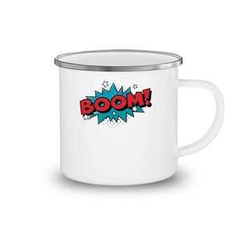 Boom Comic Book Cartoon Funny Pop Art Design Vintage Camping Mug | Mazezy UK
