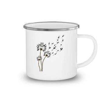 Border Collie Flower Fly Dandelion Funny Dog Camping Mug | Mazezy