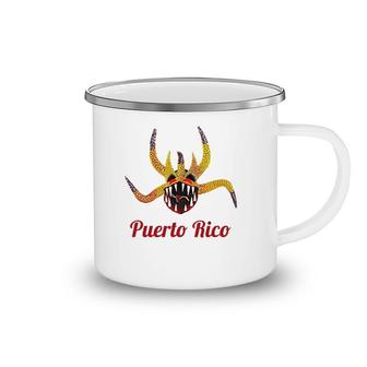 Boricua Puerto Rico Salsa Plena Vejigante Fiesta Patronales Camping Mug | Mazezy
