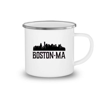 Boston Massachusetts Skyline City Camping Mug | Mazezy