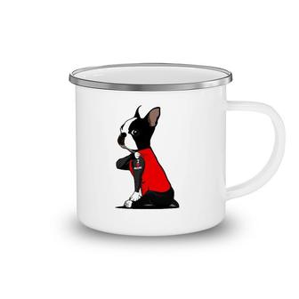 Boston Terrier Tattoos I Love Mom Sitting Gift Mother’S Day Camping Mug | Mazezy